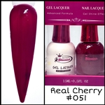 Glamour GEL POLISH / NAIL LACQUER DUO REAL CHERRY #051