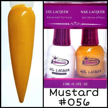 Glamour GEL POLISH / NAIL LACQUER DUO MUSTARD #056