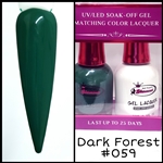 Glamour GEL POLISH / NAIL LACQUER DUO DARK FOREST #059