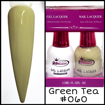 Glamour GEL POLISH / NAIL LACQUER DUO GREEN TEA #060