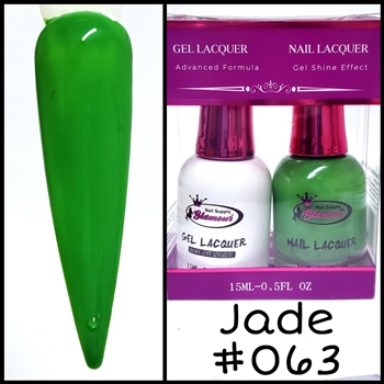 Glamour GEL POLISH / NAIL LACQUER DUO JADE #063