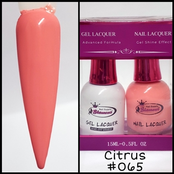 Glamour GEL POLISH / NAIL LACQUER DUO CITRUS #065