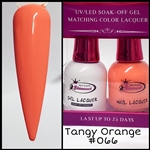 Glamour GEL POLISH / NAIL LACQUER DUO TANGY ORANGE #066