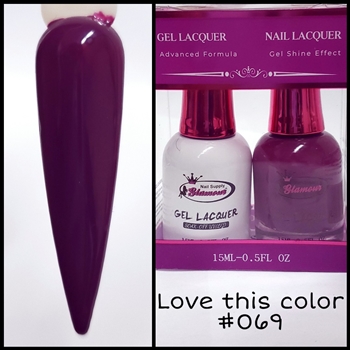 Glamour GEL POLISH / NAIL LACQUER DUO LOVE THIS COLOR #069
