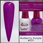Glamour GEL POLISH / NAIL LACQUER DUO MULBERRY PURPLE #071