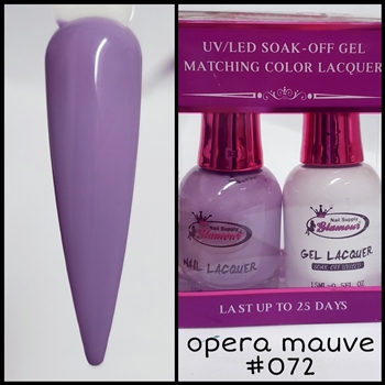 Glamour GEL POLISH / NAIL LACQUER DUO OPERA MAUVVE #072