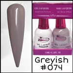 Glamour GEL POLISH / NAIL LACQUER DUO GREYISH #074