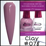 Glamour GEL POLISH / NAIL LACQUER DUO CLAY #078