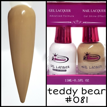 Glamour GEL POLISH / NAIL LACQUER DUO TEDDY BEAR #081