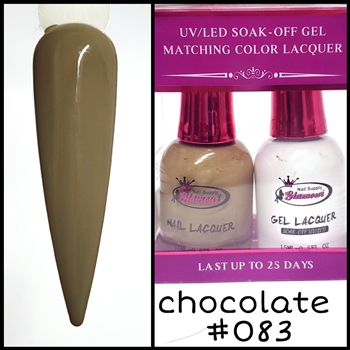 Glamour GEL POLISH / NAIL LACQUER DUO CHOCOLATTE #083