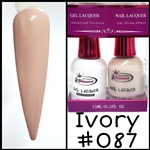 Glamour GEL POLISH / NAIL LACQUER DUO IVORY #087