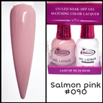 Glamour GEL POLISH / NAIL LACQUER DUO SALMON PINK #090