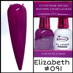 Glamour GEL POLISH / NAIL LACQUER DUO ELIZABETH #091