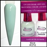 Glamour GEL POLISH / NAIL LACQUER DUO NICE #092