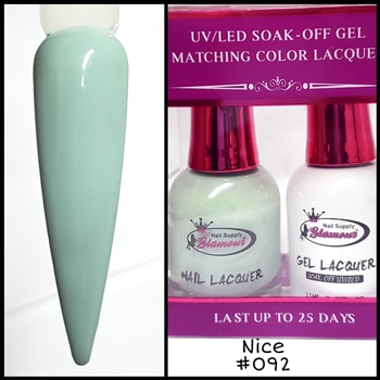 Glamour GEL POLISH / NAIL LACQUER DUO NICE #092