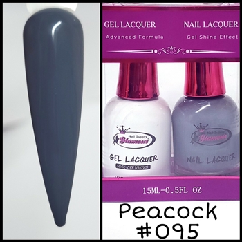 Glamour GEL POLISH / NAIL LACQUER DUO PEACOCK #095