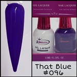 Glamour GEL POLISH / NAIL LACQUER DUO THAT BLUE #096