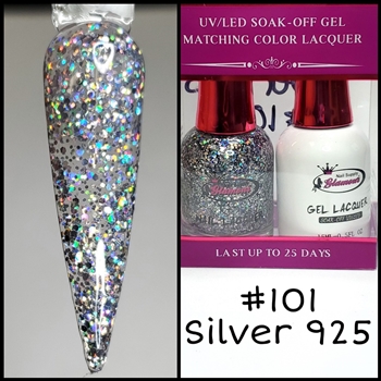 GEL POLISH / NAIL LACQUER DUO SILVER 925 #101