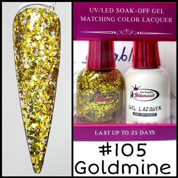 GEL POLISH / NAIL LACQUER DUO GOLDMINE #105