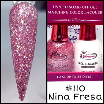 GEL POLISH / NAIL LACQUER DUO NINA FRESA #110