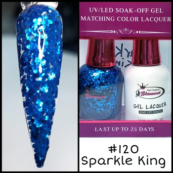 GEL POLISH / NAIL LACQUER DUO SPARKLE KING #120