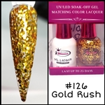 Glamour GEL POLISH / NAIL LACQUER GOLD RUSH #126