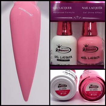 Glamour GEL POLISH / NAIL LACQUER DUO NICE AND GIRLY #139