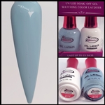 Glamour GEL POLISH / NAIL LACQUER DUO PALE BLUE #175