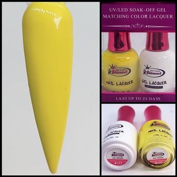 Glamour GEL POLISH / NAIL LACQUER DUO BANANAS GONE WILD #177