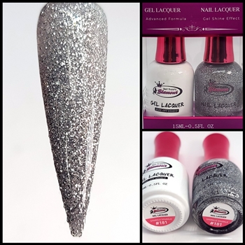 Glamour GEL POLISH / NAIL LACQUER DUO SPARKLE SPARKLE #181