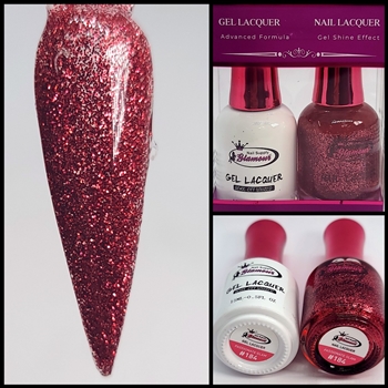 Glamour GEL POLISH / NAIL LACQUER DUO PASSIONATE GLAM #184