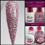 Glamour GEL POLISH / NAIL LACQUER DUO CUTE SPARKLE #185