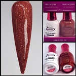 Glamour GEL POLISH / NAIL LACQUER DUO GLAM BRICK #191