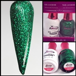 Glamour GEL POLISH / NAIL LACQUER DUO GREEN AS IT #199