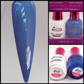 Glamour GEL POLISH / NAIL LACQUER DUO PICK ME #208