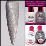 Glamour GEL POLISH / NAIL LACQUER DUO SILVER PLATING #212