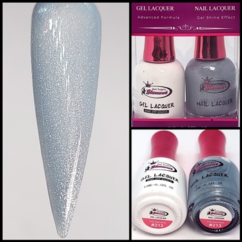 Glamour GEL POLISH / NAIL LACQUER DUO FOG AND RAIN #213