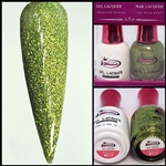 Glamour GEL POLISH / NAIL LACQUER DUO GREEN LIMON #219