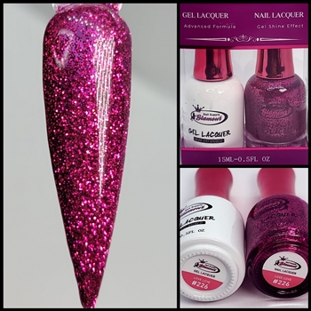 Glamour GEL POLISH / NAIL LACQUER DUO LOVE LOVE #226