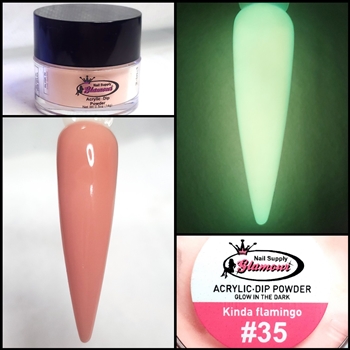 2 in 1 Acrylic & Dip GLOW "KINDA FLAMINGO" #35 1/2oz