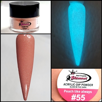 2 in 1 Acrylic & Dip GLOW "PEACH LIKE ALWAYS" #55 1/2oz