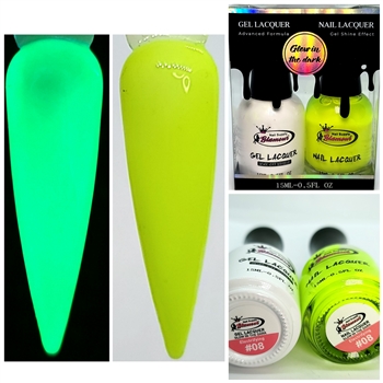 GLOW In The DARK Gel Polish / Nail Lacquer DUO ELECTRICFYING #08