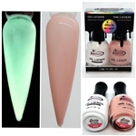 GLOW In The DARK Gel Polish / Nail Lacquer DUO KINDA FLAMINGO #35