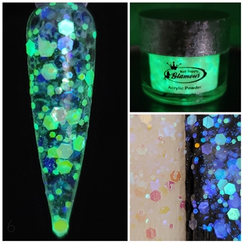 Glamour AB Acrylic Glitter (Glow in the Dark) 1 oz # 6