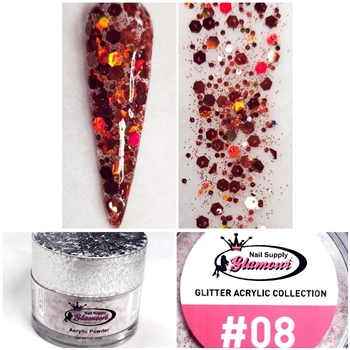 Glamour GLITTER Acrylic Powders 1 oz