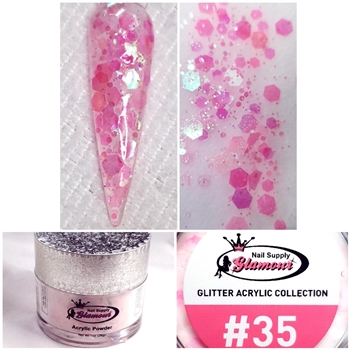 Glamour GLITTER Acrylic Powders 1 oz