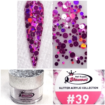 Glamour GLITTER Acrylic Powders 1 oz