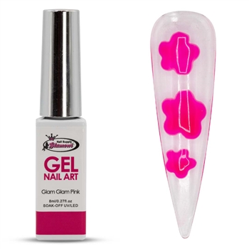 Gel Nail Art Liners (Glam Glam Pink)