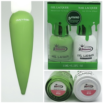 GREENS Gel Polish / Nail Lacquer DUO GREEN # 06