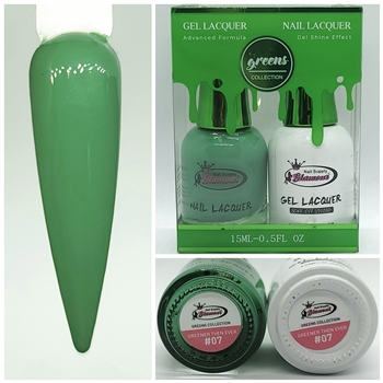 GREENS Gel Polish / Nail Lacquer DUO GREENER THAN EVER # 07